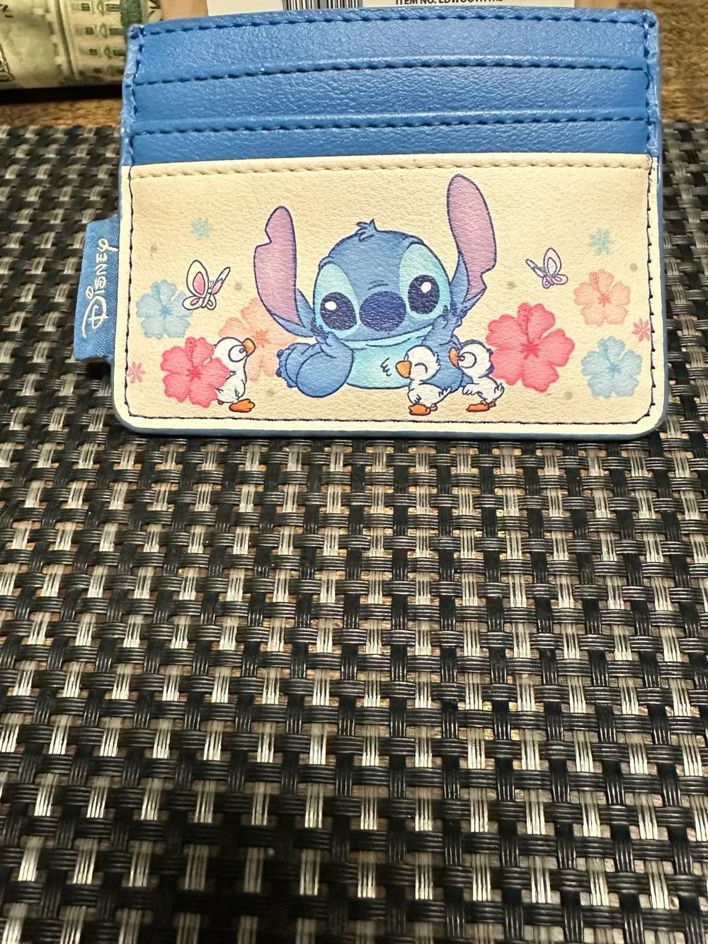 Disney Blue and Cream Stitch Card Holder